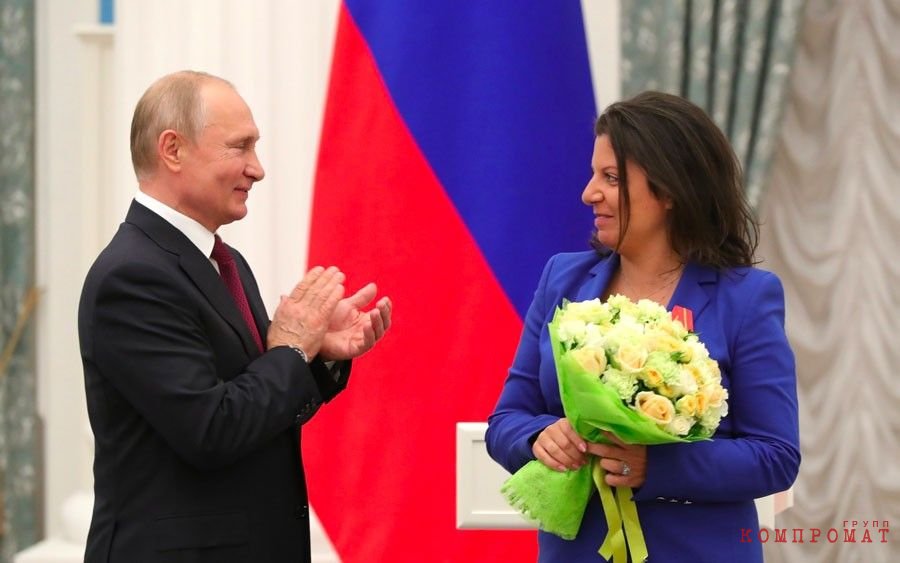 В мае 2019 Владимир Путин наградил Маргариту Симоньян орденом Александра Невского