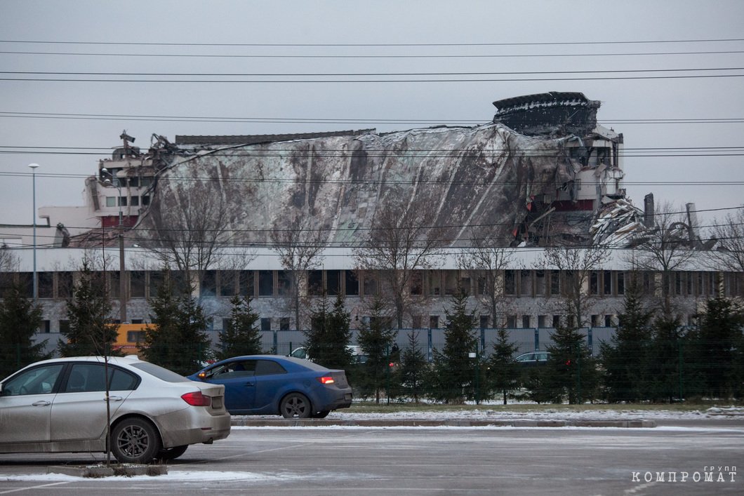 Разрушенный СКК на проспекте Юрия Гагарина