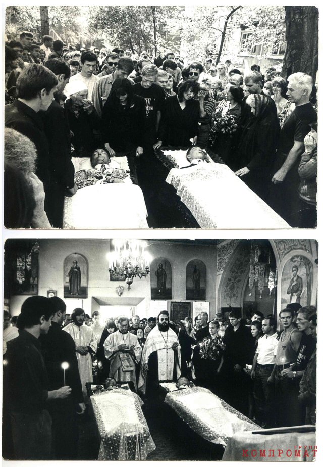 Отпевание и похороны убитых Наумова и Войтенко, отколовшихся от бригады Быкова