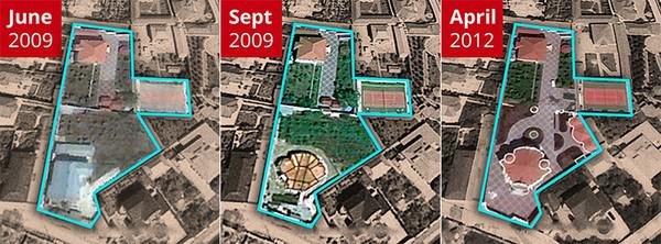 На участке семьи Асадовых на северо-западе Баку за три года (с 2009 по 2012 год) появился новый большой дом. На территории среди прочего теннисный корт, а сам участок обнесен высокими стенами